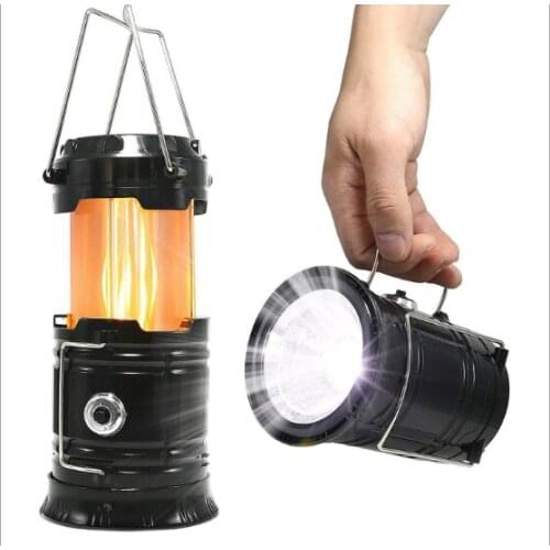 LED flame horse lightinging/3 steps outdoor portable tent lighting /telescopic camping light emergency lighting