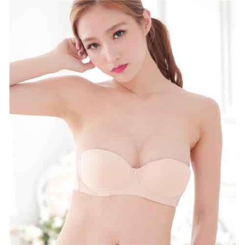 Thicken Cup Super Push Up Bra Sexy Seamless Women Underwear Female T Shirt Deep U Bralette Beauty Lingerie Lady Brassiere 32-36