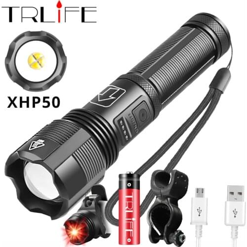 XHP50 8000LM LED Bike Lamp Bicycle Flashlight Light Waterproof Zoomable Focus Torch Lamp Light Tactical Lantern for bike light