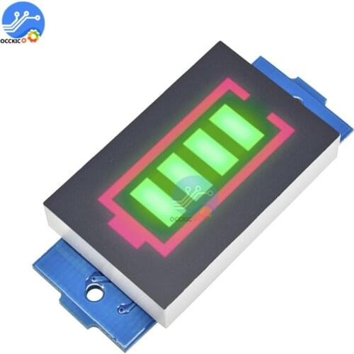 BMS 1S 2S 3S 4S 6S 7S 18650 Lithium Battery Capacity Indicator Green Backlight LED Display Power Bank Charge Accessory