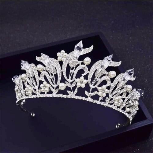 Crystal Baroque Wedding Bridal Tiara Crown Luxurious Bride Headpiece Women Hair Decorationsn Wedding Hair Jewelry Accessories