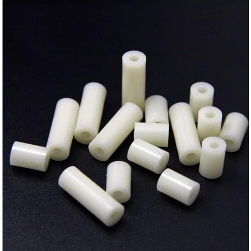 100pcs/lot ABS Round Standoff Spacer PCB board spacer OD(7MM) X ID(3.2mm)*L M3*L(L=1/2/3/4/5/6/7/8/10mm )