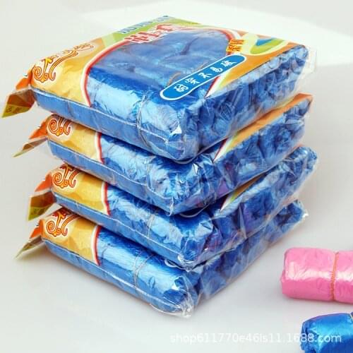 100pcs/bag Anti Slip Waterproof Boot Covers Disposable Shoe Covers Overshoes Safety Protection from Home/Hotel/Rainy Season
