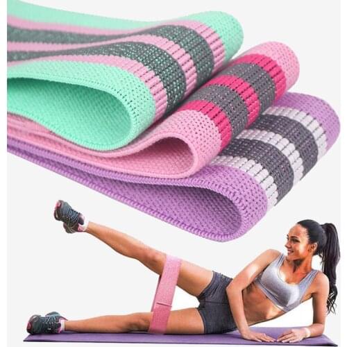 3 PCS Fitness Rubber Band Elastic Yoga Resistance Bands Set Hip Circle Expander Bands Gym Booty Deep Squat Band Home Workout