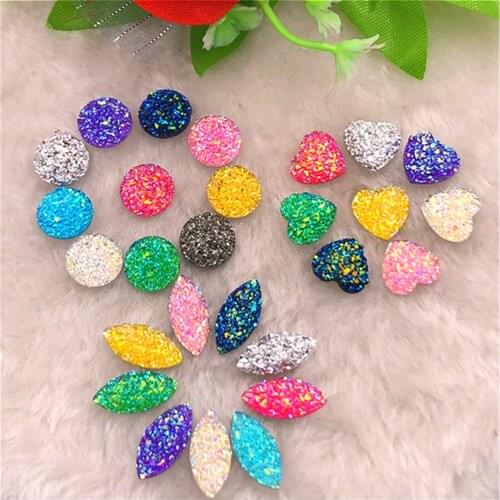 40PCS Various Sizes AB Resin Rhinestone Scrapbook Wedding DIY Crafts