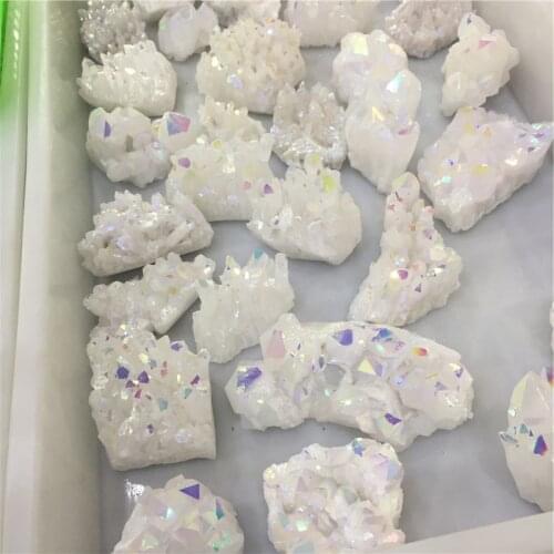 500g Wholesale White Angel Aura Quartz Point Electroplated Crystal Cluster