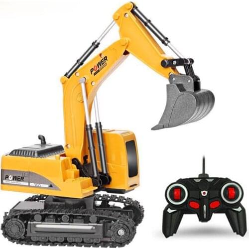 6 Channel 1:24 RC Excavator Toy RC Engineering Car Alloy And Plastic Excavator RTR For Kids Christmas Gift RC Car