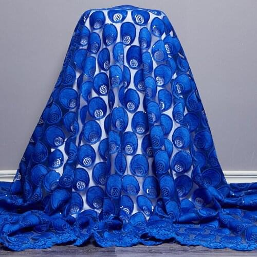 African Lace Fabric 2021 High Quality Lace Hot Sale New White French Sequins Tulle Diy Sewing Embroidery Dersses For Women A2561