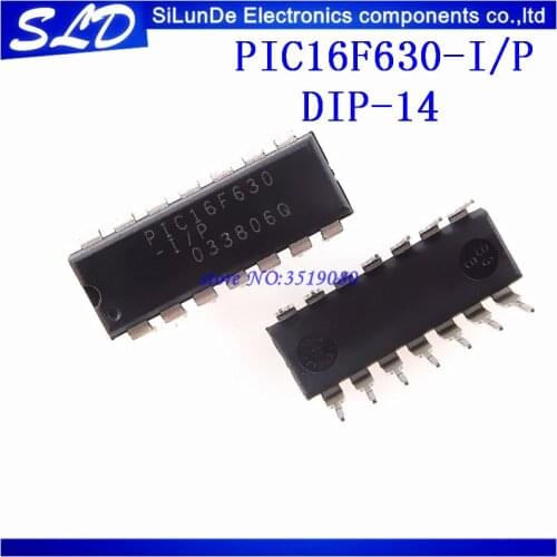 Free Shipping 50pcs/lot PIC16F630-I/P PIC16F630 16F630 DIP-14 new and original in stock