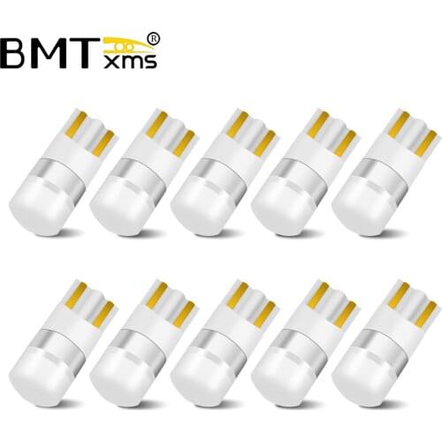 BMTxms 10Pcs W5W T10 LED Canbus Bulb For Audi BMW VW Mercedes Car Interior Dome Light Trunk Lamp Auto Lights Error Free 12V