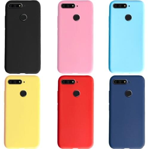 Honor 7C Cover Honor 7C Case silicone 5.7 Candy Color Back Cover Phone Case For Huawei Honor 7C 7 C AUM-L41 Russia Honor 7C Case