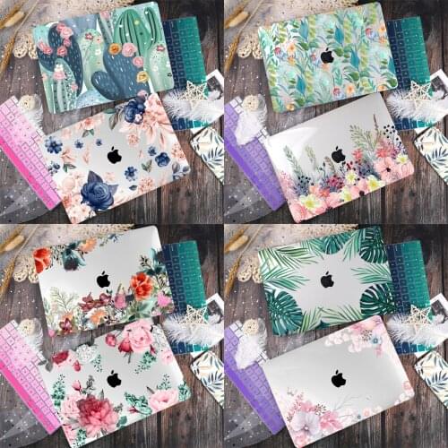 Batianda Tropical Leaf Flower Crystal Hard Cover Case for Macbook Pro 13 15 Air 11 12 13 Inch 2020 A2338 A2251 A1932 A1466 A2179