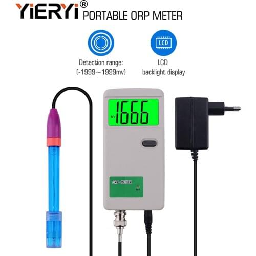 Yieryi ORP-3069 ORP Meter Digital Aquarium ORP Controller ORP Sensor Meter rechargeable for Water Treatment