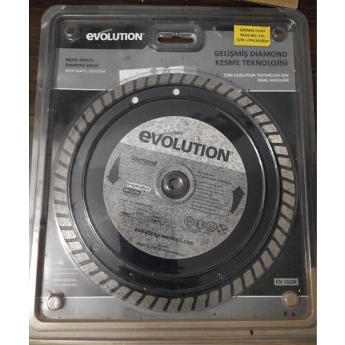 EVOLUTİON Circular Saw Blade for granite,marble,stone. 7'' INCH /180 mm -20mm-2.5mm