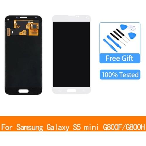 For Samsung Galaxy S5 Mini G800 G800F G800H LCDs Display Screen Touch Digitizer Assembly 4.5 inch