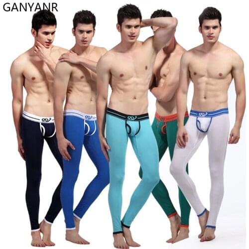 GANYANR Running Tights Men Compression Pants Sportswear Gym Sport Sexy Leggings Skins Basketball Fitness Jogging Yoga Exercise