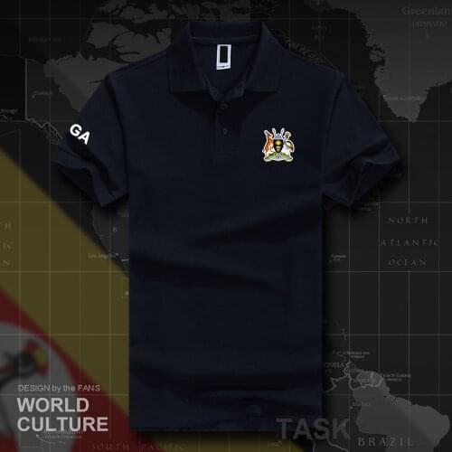 Uganda Ugandan polo shirts men short sleeve white brands printed for country 2018 cotton nation team flag fashion casual UGA 20