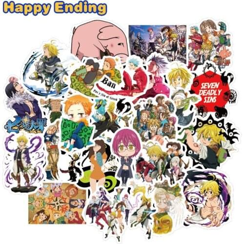 10/30/50Pcs The Seven Deadly Sins Stickers For Children Pegatina DIY Stationery Skateboard Laptop Guitar Anime Motorcycle bike