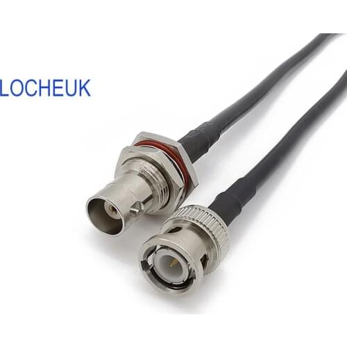 Low-loss RG58 Cable BNC Male Plug to BNC Female Jack RF Coaxial Coax Antenna Extension Pigtail Jumper Wire Connectors