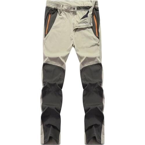 2021 New Thin Outdoor Color Matching Quick-drying Pants Casual Breathable Wicking Nylon Waterproof Stretch Assault Pants Men
