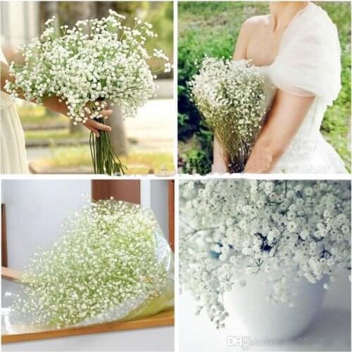 New Arrival Fabric Gypsophila Baby Breath Artificial Silk Flowers For Home Living Wedding Decoration 100pcs/lot