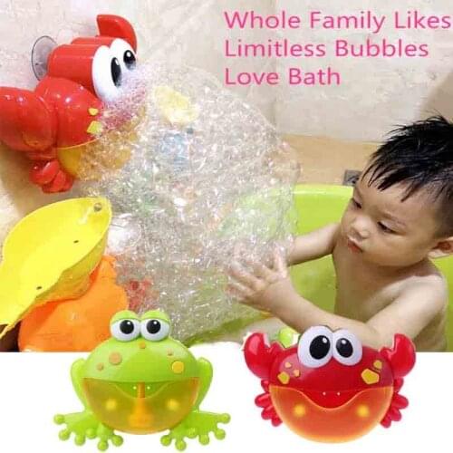 New Crab Frog Bubble Machine Bathroom Bubble Maker Bath Toy Kid Baby Toy Newborn Gift