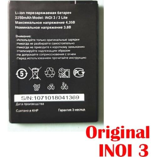 Original 2250mAh inoi3 Battery For INOI 3 Lite INOI3 Lite Phone In Stock Latest Production High Quality Battery+Tracking Number