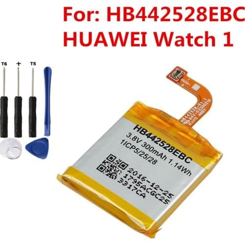 Original Replacement Battery HB442528EBC For Huawei Watch 1 Smart Watch Battery 300mAh