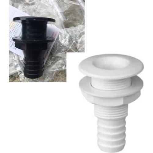 Plastic Thru-Hull Bilge Fitting for Boat speedboat yacht Bilge Pump Drain Round ABS Vent Hose Fitting Camper Truck
