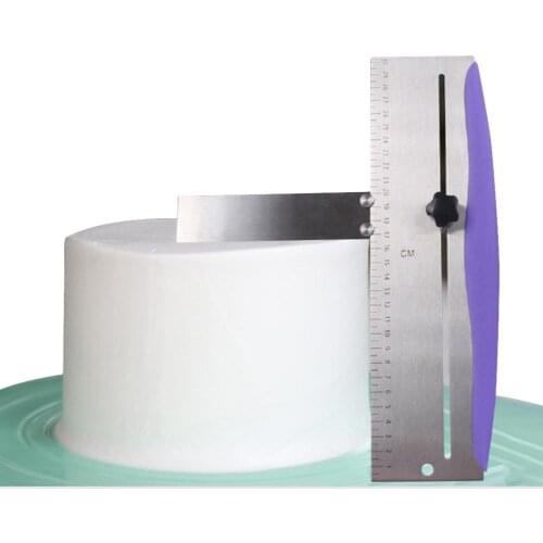Stainless Steel Adjustable Cake Scraper Smoother Flour Pastry Scraper Cake Blade Polisher Fondant Sugarcraft Mold DIY Baking