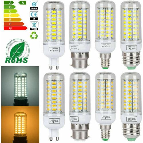 10X 15W LED Corn Light Bulbs E14 E27 B22 G9 GU10 3W 6W 9W 12W 5730 SMD Bright Cool Warm White Lamp 230V 110V Home Office Ampoule