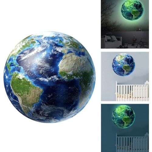 Luminous Planet Moon Stars Fridge Galaxy Universe Decorative Refrigerator Message Board Stickers Glowing