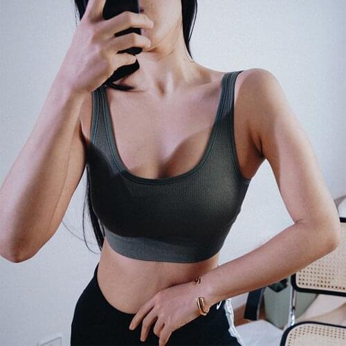 Women Tube Tops Sexy Crop Top Seamless Underwear V-Back Wrapped Chest Streetwear Sleeveless Female Fitness Bandeau Top Tank