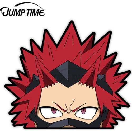 JumpTime 13 x 6.6cm For Red Riot Anime Peeker Big Head Creative Car Sticker Vinyl Body for Car Waterproof Decal SUV Decoration