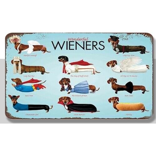 Retro Vintage Metal Tin Signs Animal Plaque Art Plate Customization Wall Decor