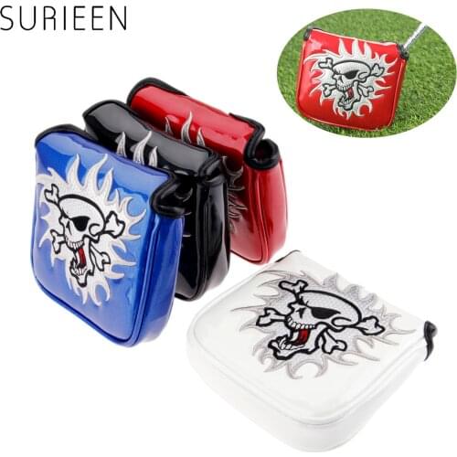 High Quality Golf Putter head Cover Fit for All Mallet Style Putters Magnetic Closure Square Shape Golf Putter Head Headcovers