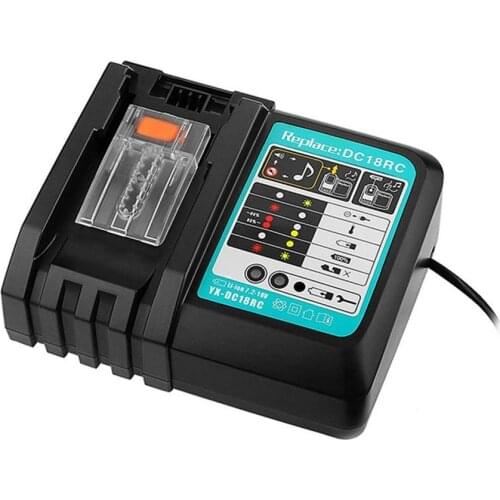110V-240V Li-ion Battery Charger 3A Charging Current for Makita 14.4V 18V BL1830 BL1430 DC18RC DC18RA Power Tool