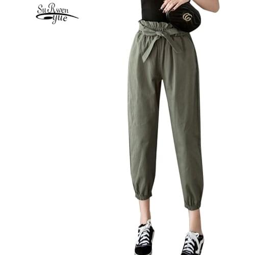 2021 High Waist Solid Loose Women Pants Harem Pencil Trousers Female Spring Women Casual Pants Streetwear Pantalon Femme 7174 50