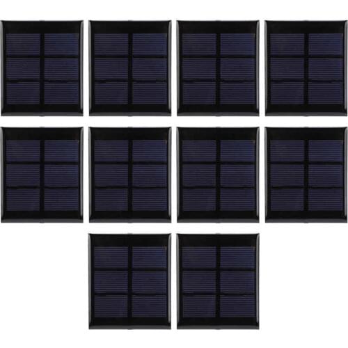 10Pcs 1.5V 300mA Solar Panel Cell Power Module Polycrystalline Silicon High Conversion Efficiency