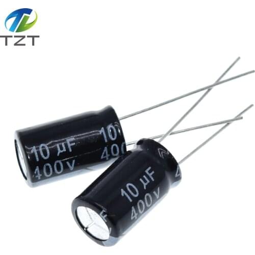 10PCS Higt quality 400V10UF 10*17mm 10UF 400V 10*17 Electrolytic capacitor