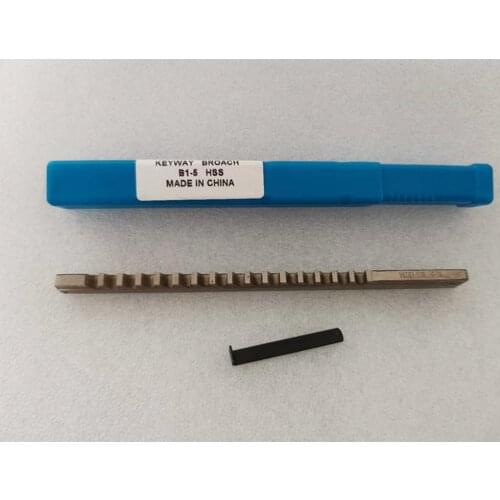 5mm B1 Push-Type Keyway Broach Metric Sized with Shim High Speed Steel Cutting Tool for CNC Machine New