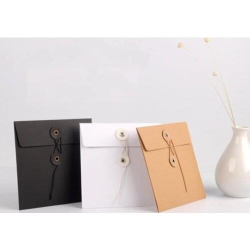 500pcs Kraft Paper Bag CD DVD Packing Wrapping Sleeves Envelopes Packaging Holder Cover Durable Brown Black White SN3848