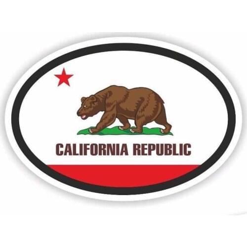 Creative Car Sticker California Republic Country Code Accessories Waterproof Sunscreen Vinyl Decal
