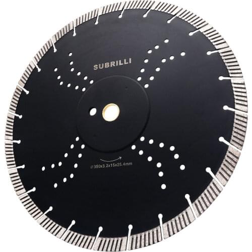 14" 350mm Dry/Wet Use Diamond Saw Blade Granite Turbo Blade For Cutter Concrete Sandstone Grinder Procelain Blade Cutting Disk