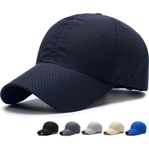 2018 Monochrome Summer Baseball Cap for Men Snapback Womens Quick-drying Mesh Breathable Sun Hat Mens Baseball Cap