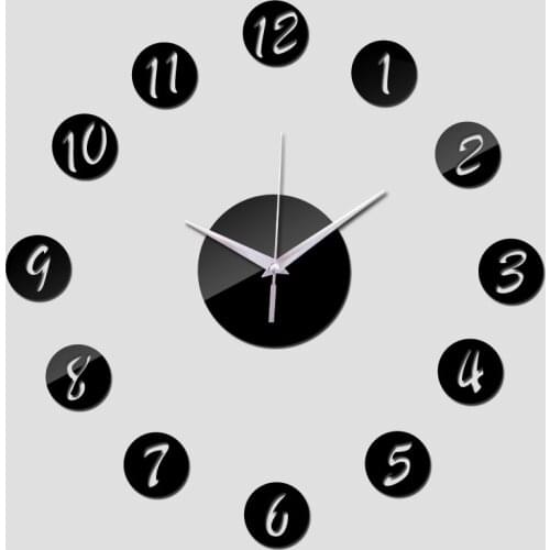 2020 new big real wall clock modern design watch mirror clocks crystal balcony/courtyard quartz acrylic