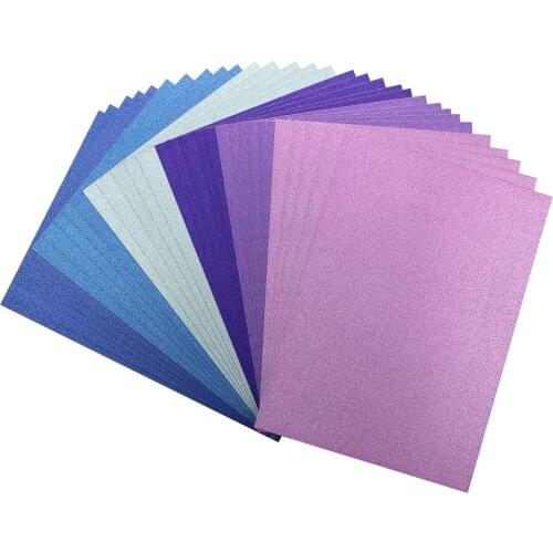 12PCS per bag of Color Shades Glitter Cardstock Paper Card A4 250gsm Paper DIY Scrapbooking paper pack craft Background pad