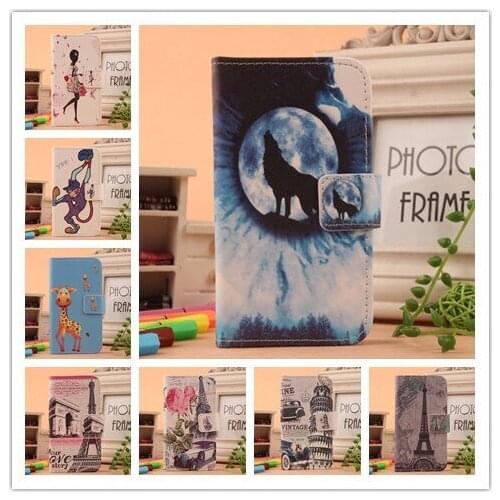 For Wexler.ZEN 5.5s 4.5 4.7 5 5.5 LTE Power Phone case Fashion Flip Painting PU Leather With Card Holder Cover