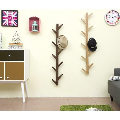 Wooden Hanging Hook Hanger Hanging Tree Branch Shape Clothes Coat Rack Hook Creative
