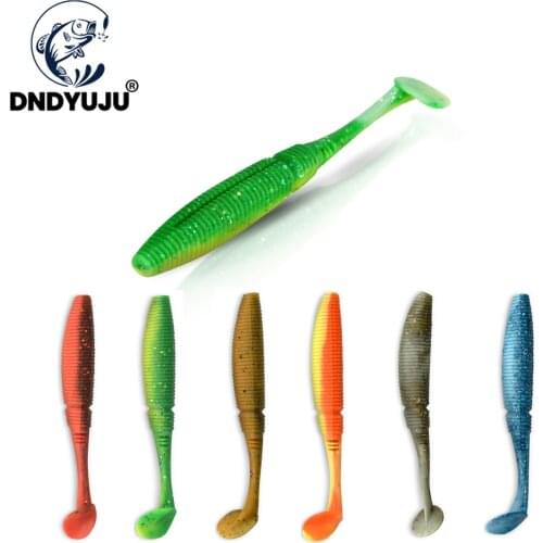 DNDYUJU 85mm 75mm Jigging Wobblers Fishing Lure shad T-tail soft bait Aritificial Silicone Lures Bass Pike Fishing Tackle